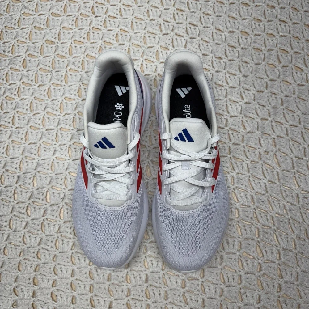 Adidas Runfalcon 5 Shoes Men Size 8.5 Running Sneakers White Red Blue IE8818